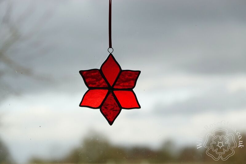 Flower Red 6-Petals Suncatcher - product image  