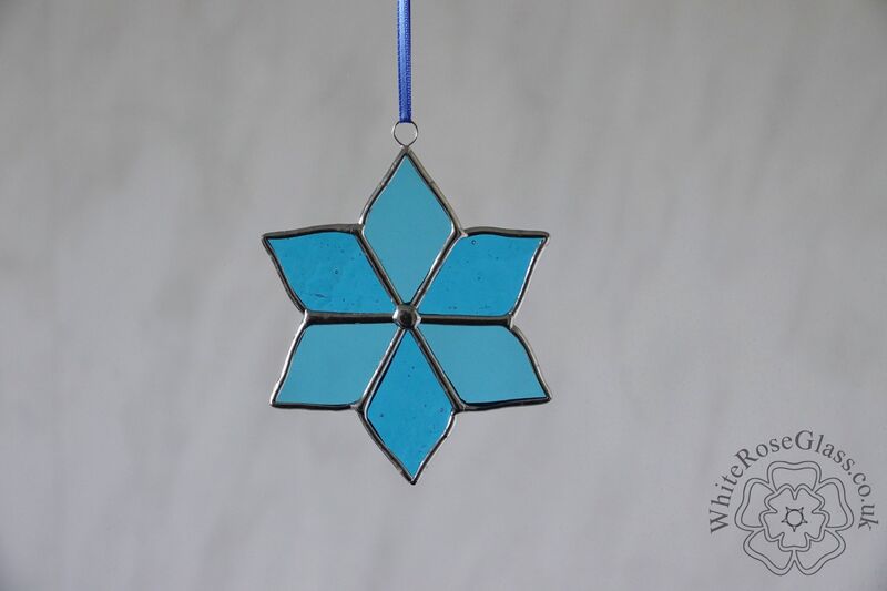 Flower Light Blue 6-Petals Suncatcher - product image  