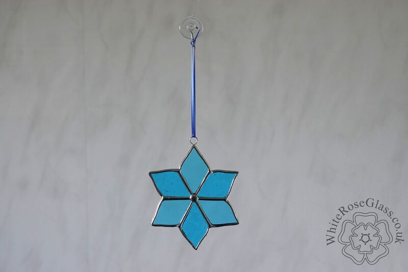 Flower Light Blue 6-Petals Suncatcher - product image  