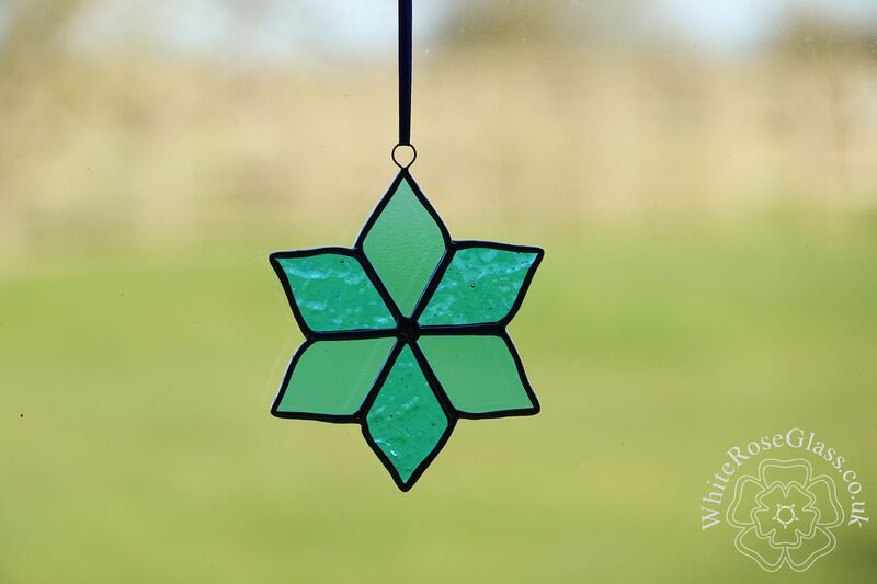 Flower Light Blue 6-Petals Suncatcher - product image  