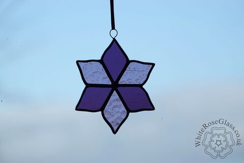 Flower,Purple,6-Petals,Suncatcher, Gift, Home Decoration, Flower
