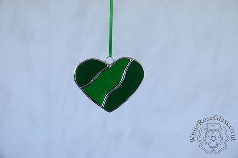 Heart,-,3-Piece,Greens,Suncatcher, Gift, Home Decoration, Heart