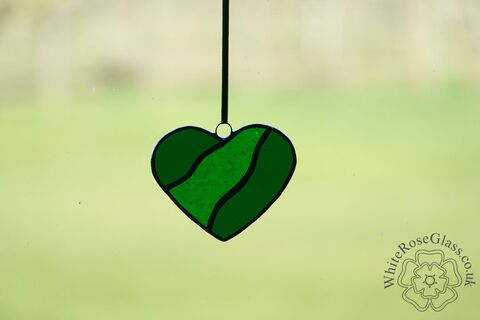 Heart,-,3-Piece,Greens,Suncatcher, Gift, Home Decoration, Heart