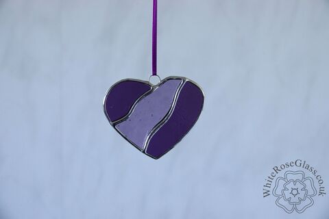 Heart,-,3-Piece,Purples,Suncatcher, Gift, Home Decoration, Heart