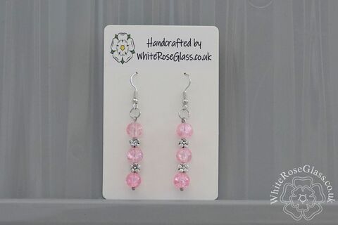 Earrings,-,Pale,Pink,+,Flowers,Jewellery, Gift, Home Decoration, Earrings