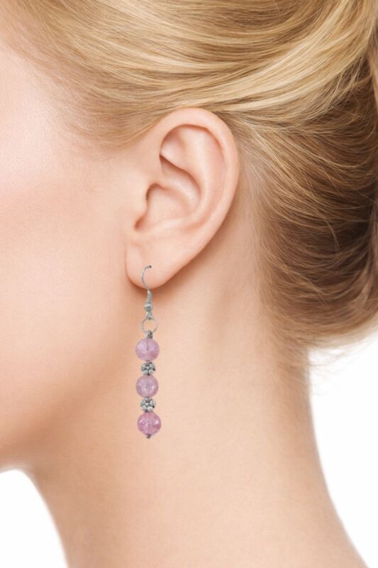 Earrings - Pale Pink + Flowers - product image  