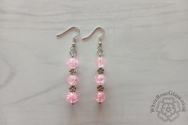 Earrings - Pale Pink + Flowers - product image  