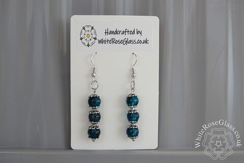 Earrings,-,Dark,Turquoise,+,Flower,Toppers,Jewellery, Gift, Home Decoration, Earrings