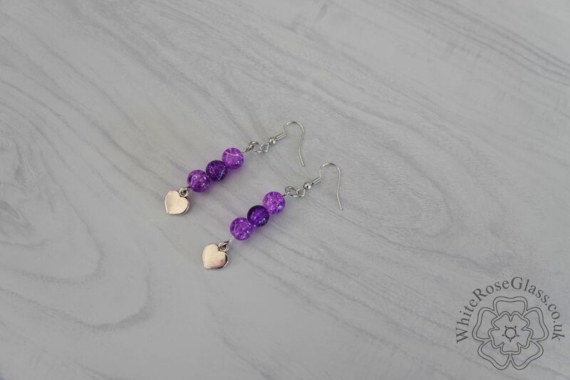 Earrings - Pinks + Heart Charm - product image  