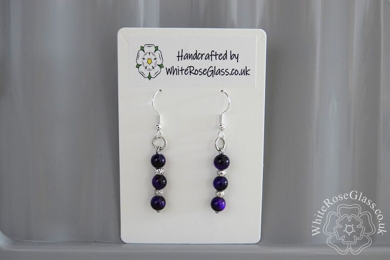 Earrings - Small Purple + Black - product image  