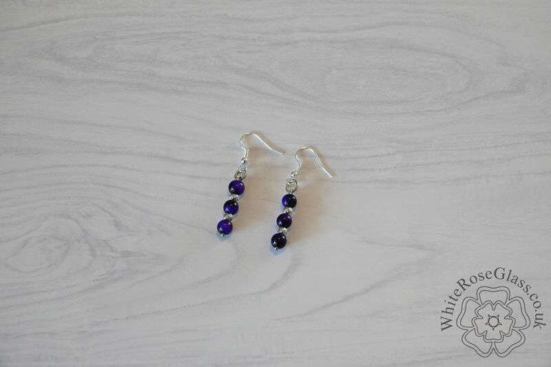 Earrings - Small Purple + Black - product image  