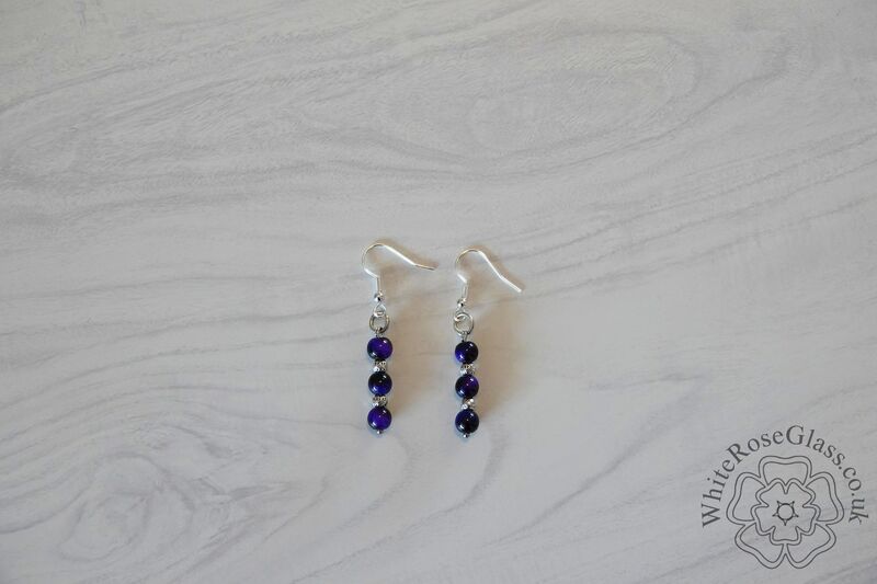 Earrings - Small Purple + Black - product image  