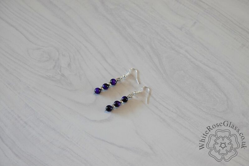 Earrings - Small Purple + Black - product image  