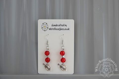 Earrings,-,Red,+,Love,Heart,Charm,Jewellery, Gift, Home Decoration, Earrings