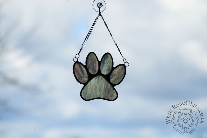 Pawprint - Pearl White Suncatcher - product image  