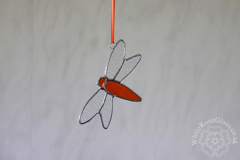 Dragonfly Small Suncatcher - Orange - product image  