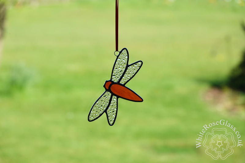 Dragonfly Small Suncatcher - Orange - product image  