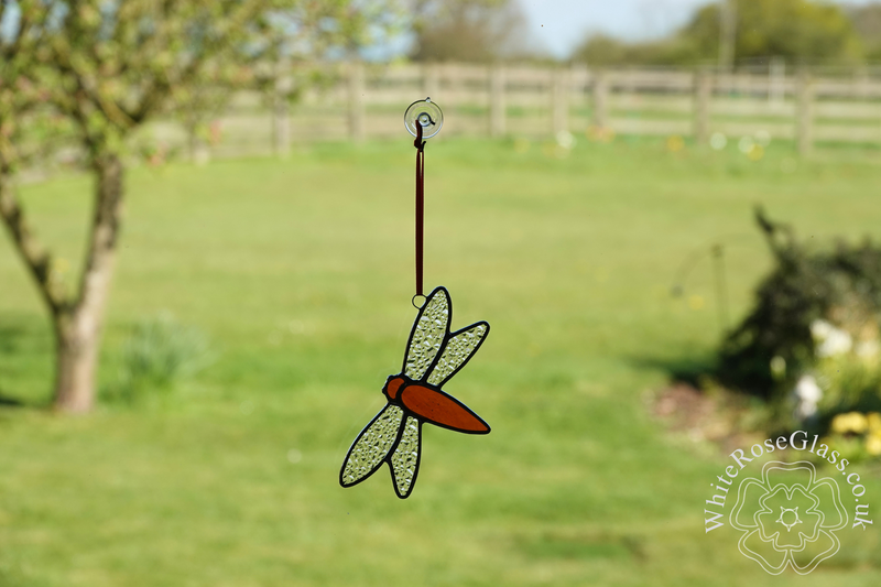 Dragonfly Small Suncatcher - Orange - product image  