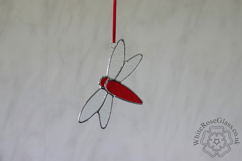 Dragonfly,Small,Suncatcher,-,Red, Hanger, Gift, Home Decoration, Dragonfly 