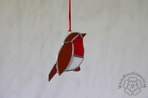 Robin,Standing,Hanging,Suncatcher, Gift, Home Decoration, Robin, British Birds