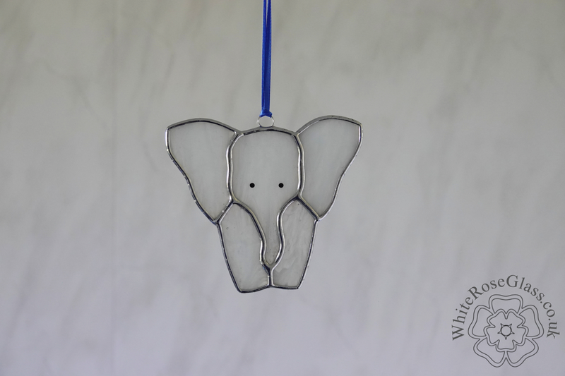 Elephant - Standing Baby - Wispy White+Clear - product image  