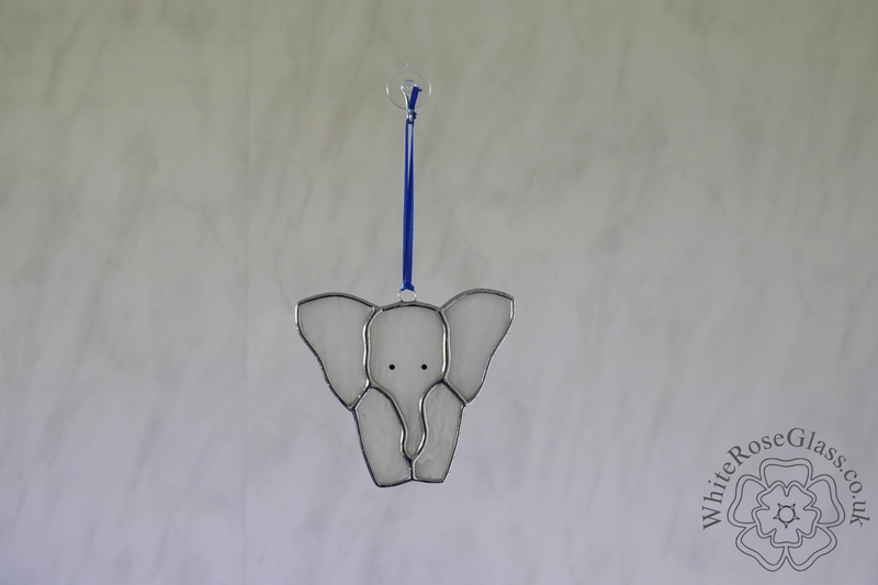Elephant - Standing Baby - Wispy White+Clear - product image  