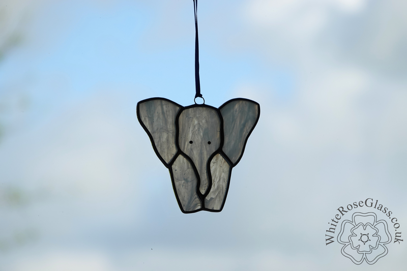 Elephant - Standing Baby - Wispy White+Clear - product image  