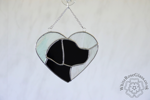 Heart,-,I,Love,Dogs,Pearl/Clear,Background,Suncatcher, Gift, Home Decoration, Dogs, Heart