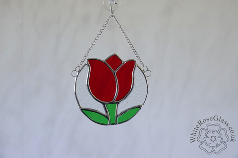 Tulip,Flower,Circle,Red,Suncatcher, Gift, Home Decoration, Tulip