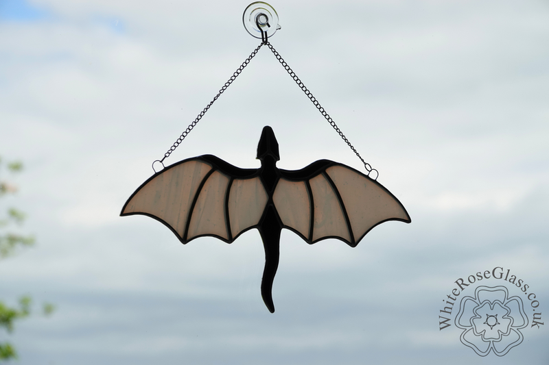 Dragon Flying Black + White Suncatcher - product image  