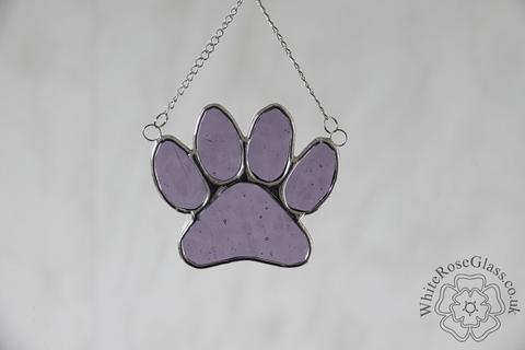 Pawprint,-,Large,Purple,Suncatcher, Gift, Home Decoration, Pawprint