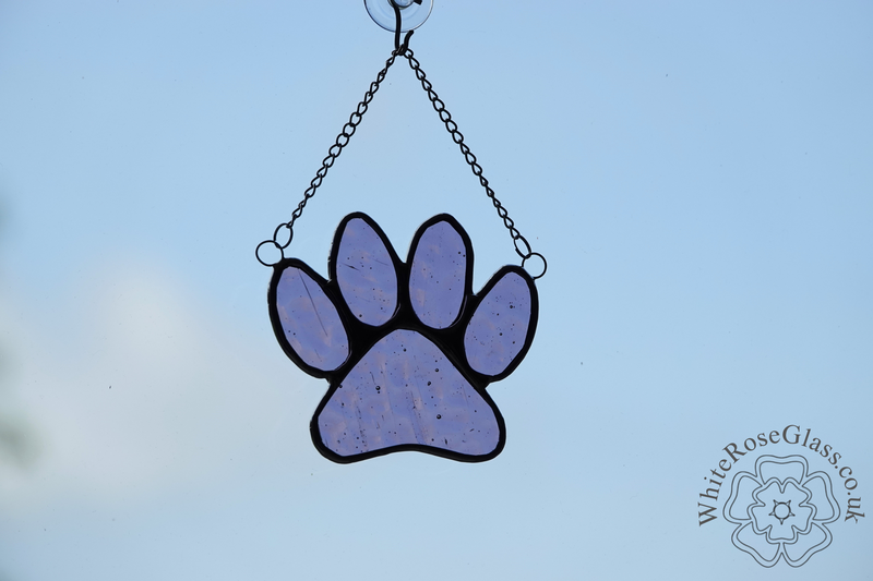 Pawprint - Large Purple Suncatcher - product image  