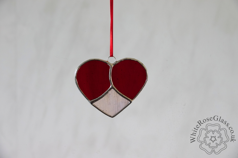 Heart - 3-Piece Curved Red+Pearl White - product image  