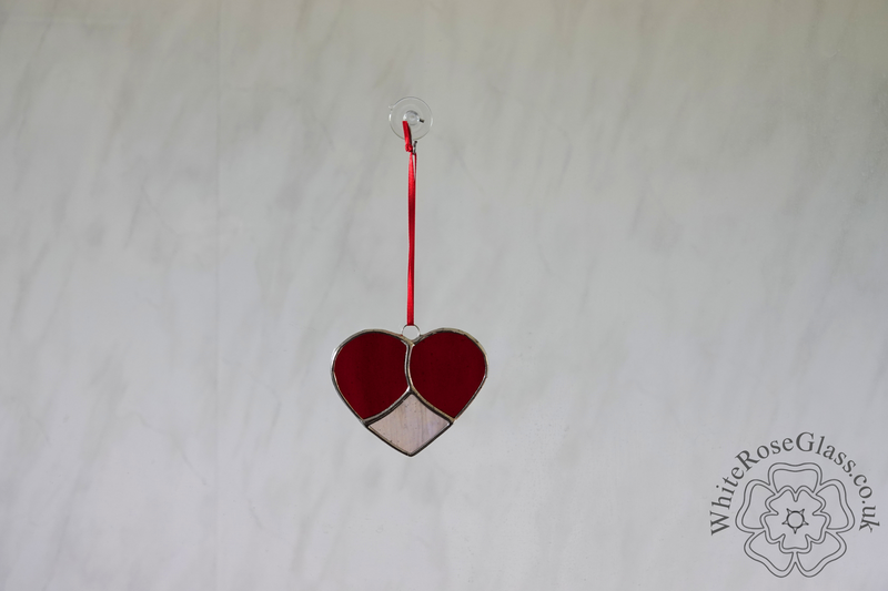 Heart - 3-Piece Curved Red+Pearl White - product image  