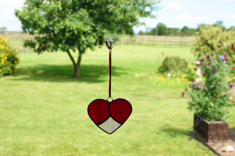 Heart - 3-Piece Curved Red+Pearl White - product image  