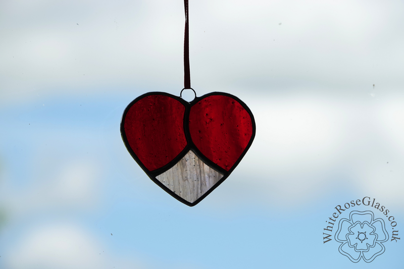 Heart - 3-Piece Curved Red+Pearl White - product image  