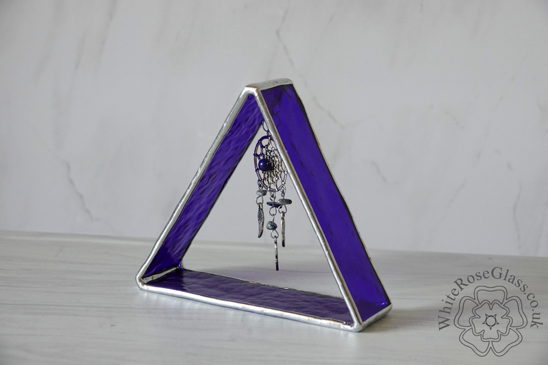 3D Triangle Dreamcatcher Dangler - Dark Blue - product image  