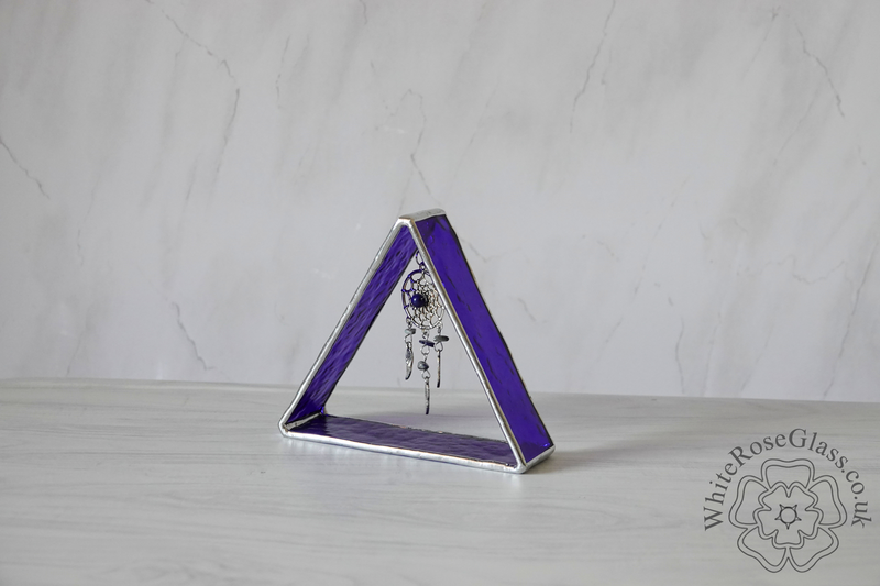 3D Triangle Dreamcatcher Dangler - Dark Blue - product image  