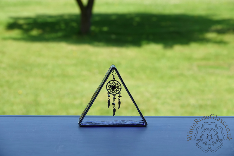 3D Triangle Dreamcatcher Dangler - Dark Blue - product image  