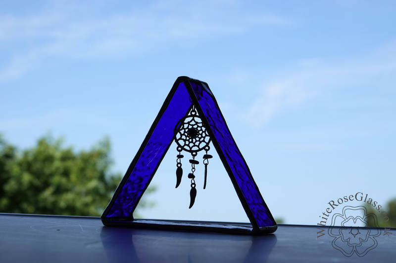 3D Triangle Dreamcatcher Dangler - Dark Blue - product image  
