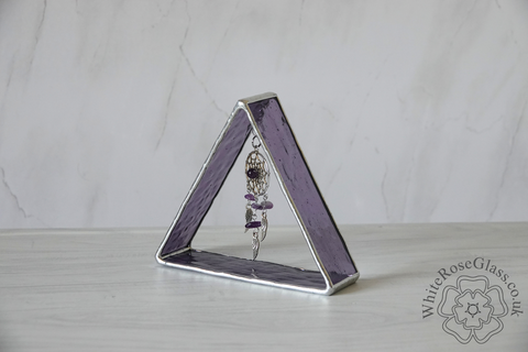 3D,Triangle,Dreamcatcher,Dangler,-,Purple,Suncatcher, Gift, Home Decoration, Dreamcatcher, 3D