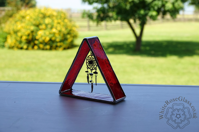 3D Triangle Dreamcatcher Dangler - Red - product image  