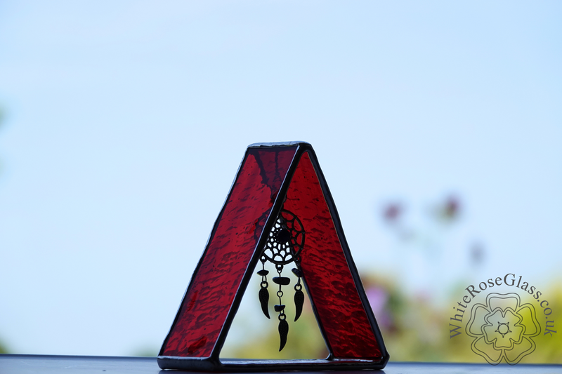 3D Triangle Dreamcatcher Dangler - Red - product image  