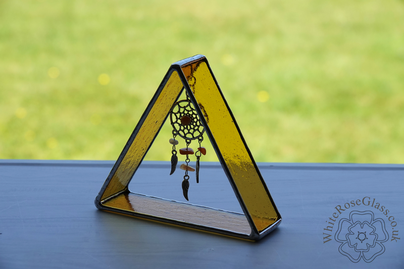 3D Triangle Dreamcatcher Dangler - Yellow - product image  