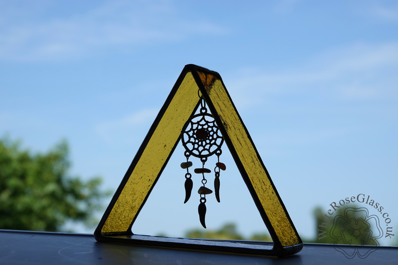 3D Triangle Dreamcatcher Dangler - Yellow - product image  