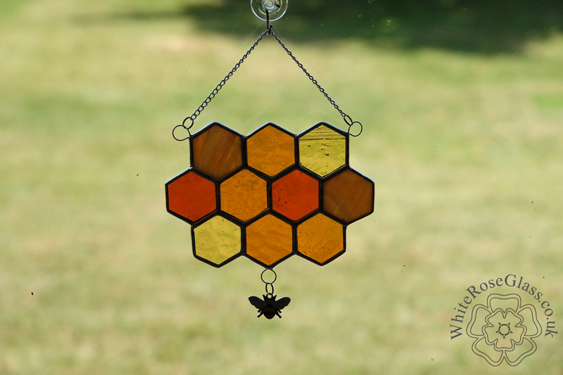 Honeycomb + Bee 10-Piece Suncatcher - product image  