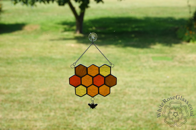 Honeycomb + Bee 10-Piece Suncatcher - product image  