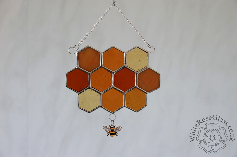 Honeycomb + Bee 10-Piece Suncatcher - product image  