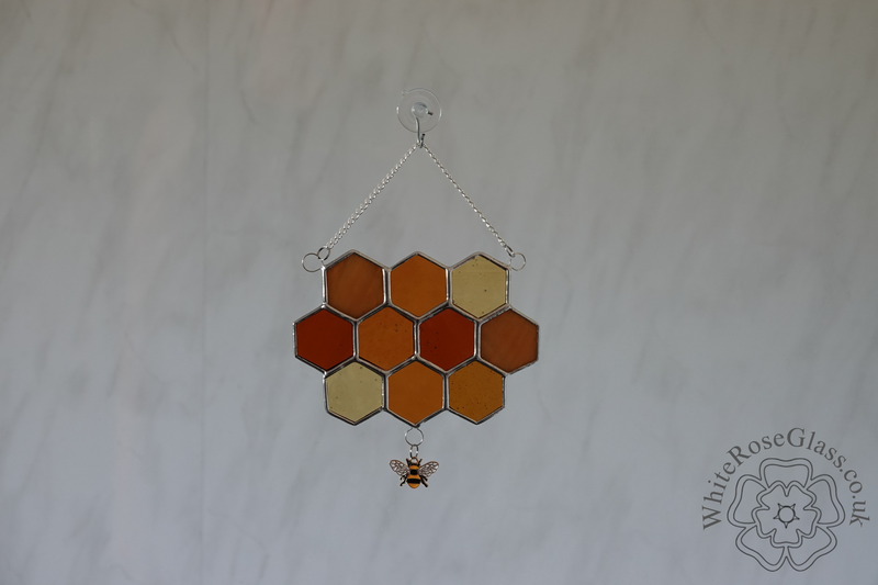 Honeycomb + Bee 10-Piece Suncatcher - product image  