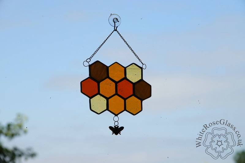 Honeycomb + Bee 10-Piece Suncatcher - product image  